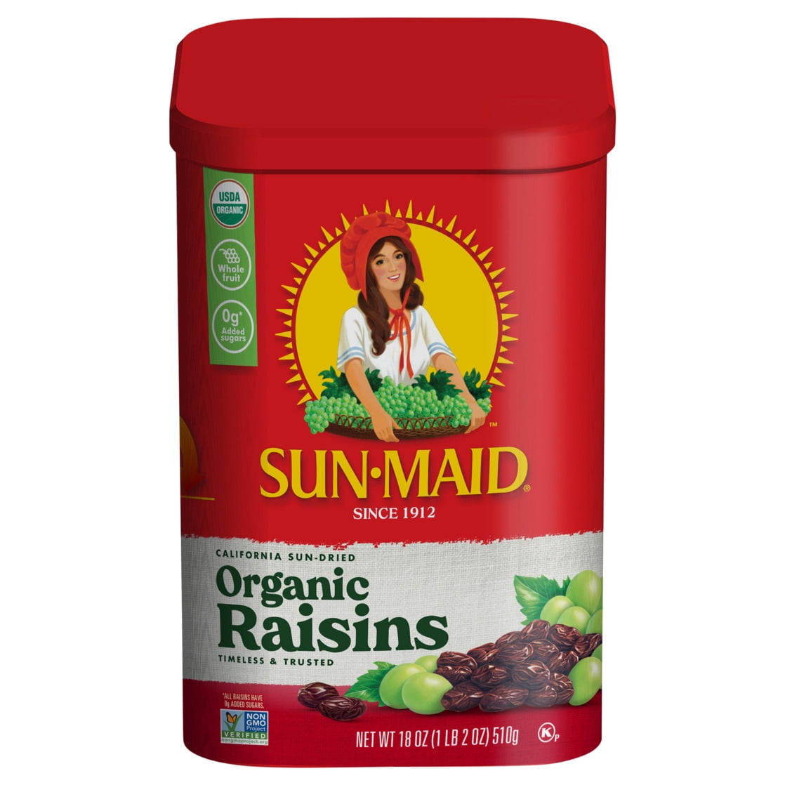 Usda Raisins Sun-Maid Organic Sun-Dried California Raisins, Non-GMO, USDA Certified ...