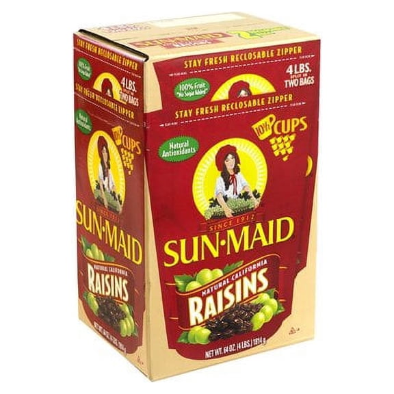 Sun-Maid California Sun-Dried Raisins 1 Box/2-Pack/2lb Bags