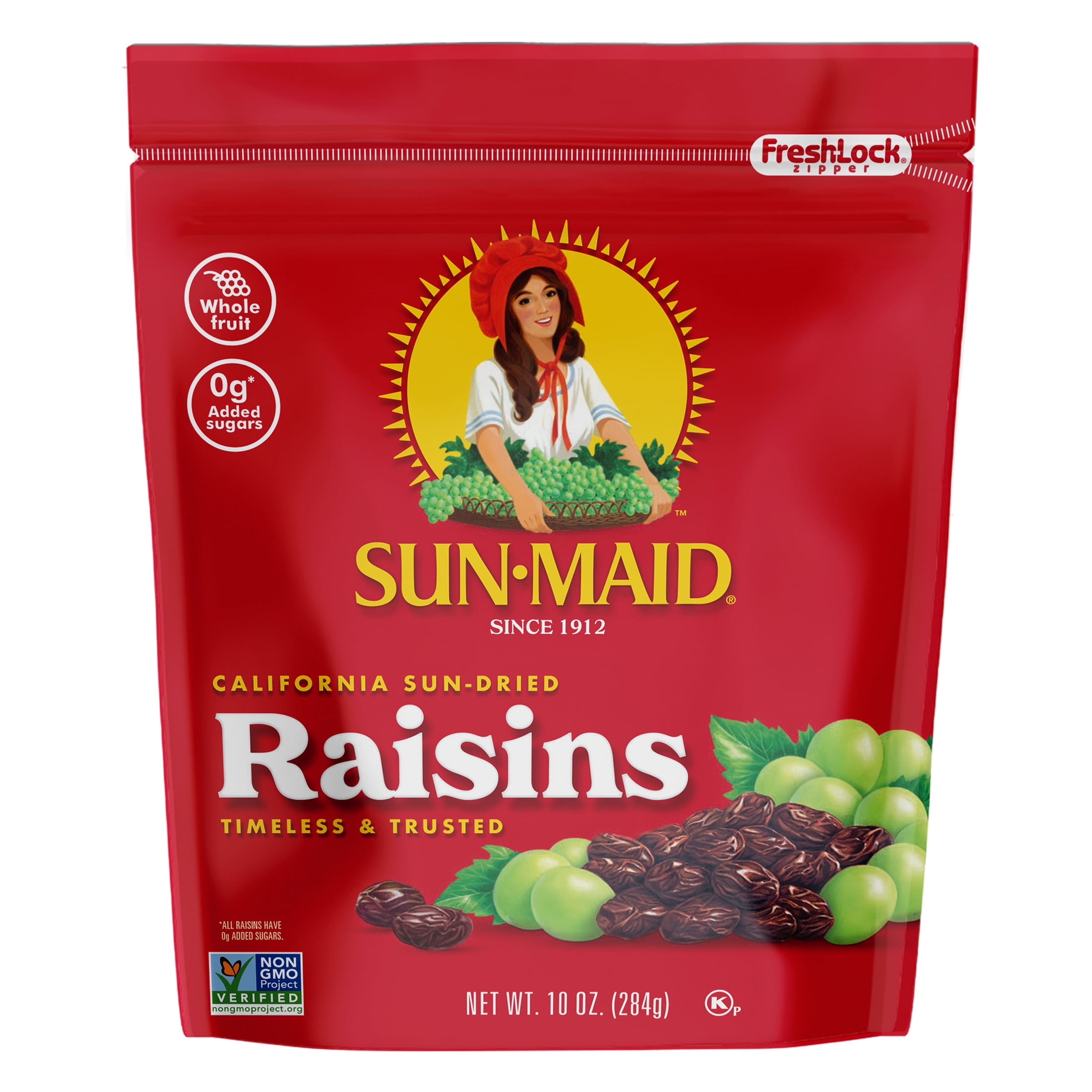 Sun-Maid California Sun-Dried Raisins 10oz Resealable Stand-Up Bag