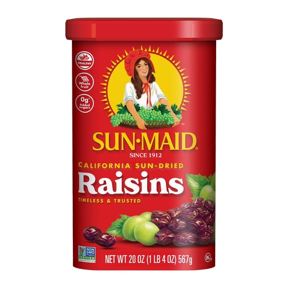 Sun-Maid California Sun-Dried Raisins 20oz Resealable Canister