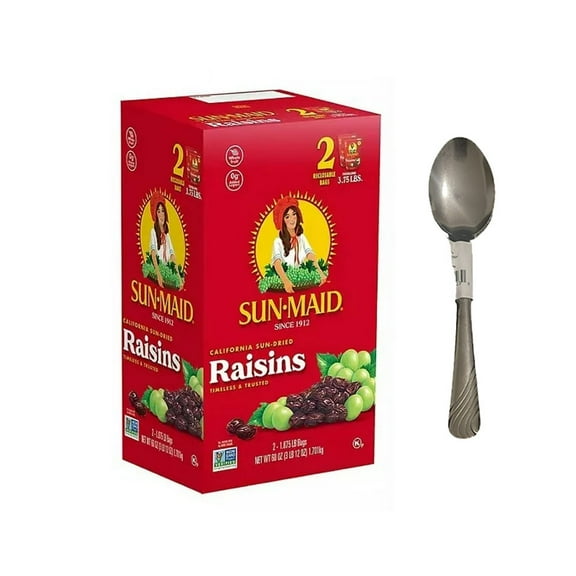 Sun-Maid California Sun-Dried Raisins (30 oz., 2 ct.)With Stainless Spoon