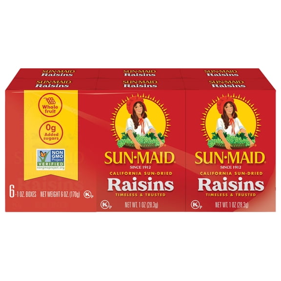 Sun-Maid® California Sun-Dried Raisins 6-Pack/1oz Cartons