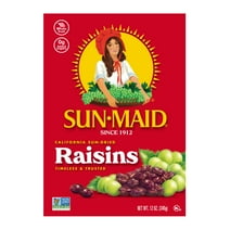 Sun-Maid California Sun-Dried Raisins, Dried Fruit Snack, 12 oz Box
