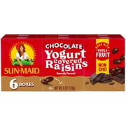 Sun-Maid Chocolate Yogurt Covered Raisins, 1 oz, 6 Count