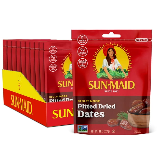 Sun-Maid Deglet Noor Pitted DNF2 Dried Dates - (Pack of 10) 8 oz ...