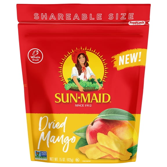 Sun-Maid® Dried Mangos 15oz Resealable Stand-Up Zipper Bag