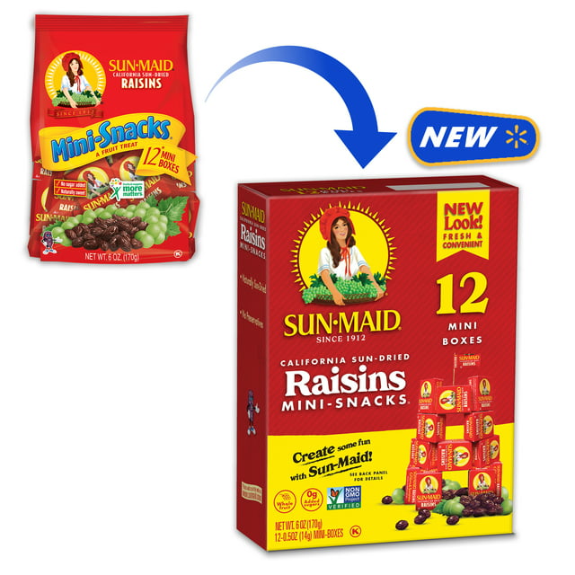 Sun-Maid Dried Raisins, 6 Oz, 12 Count