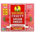 thumbnail image 1 of Sun-Maid, Fruity Raisin Snacks, Sour Strawberry, 7 Pouches, 0.7 oz (20 g) Each, 1 of 3