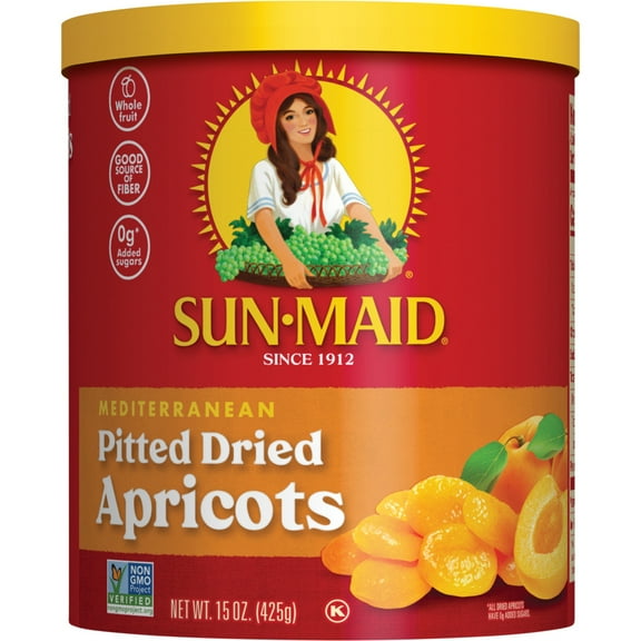 Sun-Maid Mediterranean Pitted Dried Apricot 15oz Resealable Canister