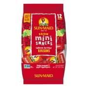 Sun-Maid California Sun-Dried Raisins, 0.5 oz Mini Snack Boxes, 12 Count