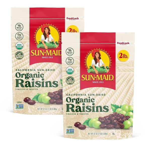 Sun Maid Organic Raisins 2 lb Bag