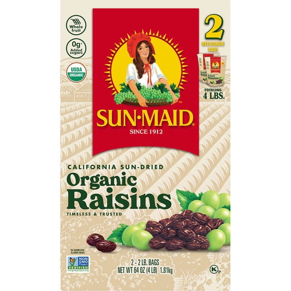 Sun Maid Organic Raisins 2 lb Bag