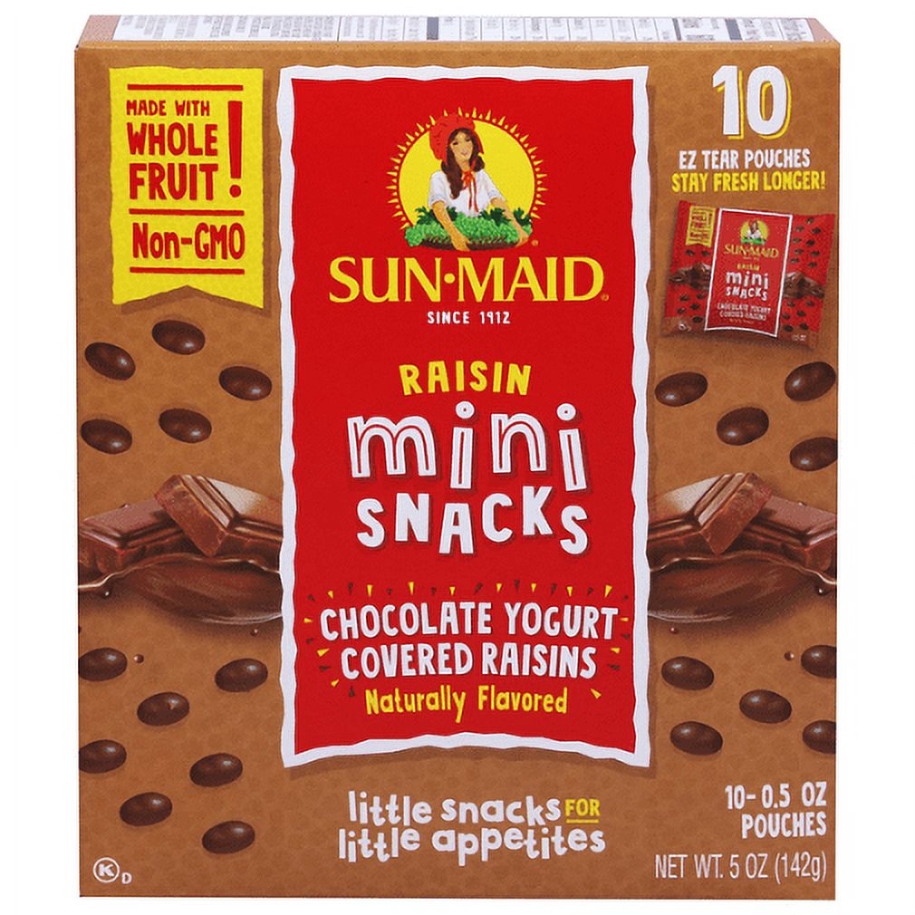 Sun Maid Raisin Mini Snacks Chocolate Yogurt Covered Raisins Walmart