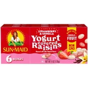 Sun-Maid Strawberry and Vanilla Yogurt Covered Raisins, 1 oz, 6 Count