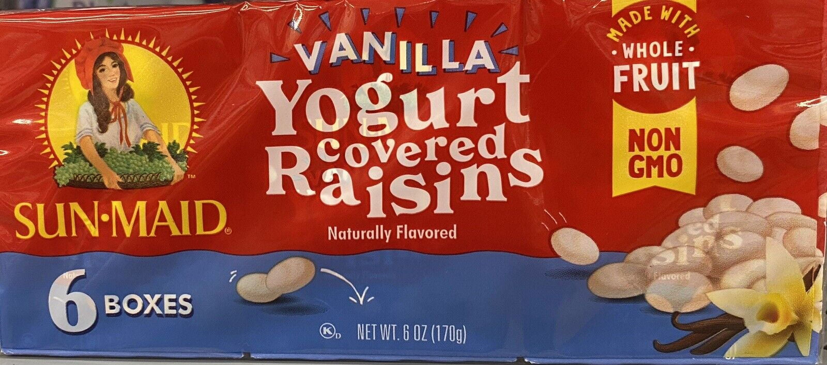 Sun-Maid VANILLA YOGURT Covered California Raisins Sun Dried NON GMO 6 Pack