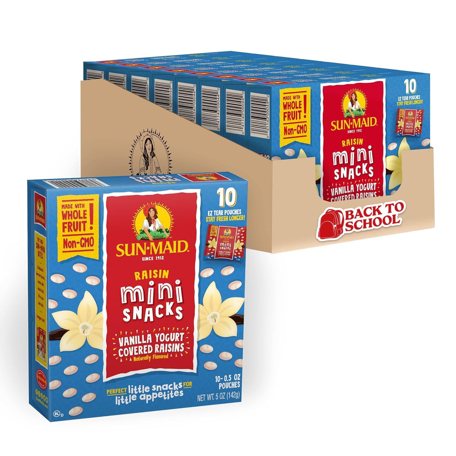 Sun-Maid Vanilla Yogurt Coated ESF27 Raisins - (80 Pack) 0.5 oz Mini ...
