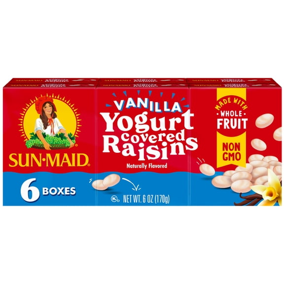 Sun-Maid Vanilla Yogurt Covered Raisins, 1 oz, 6 Count