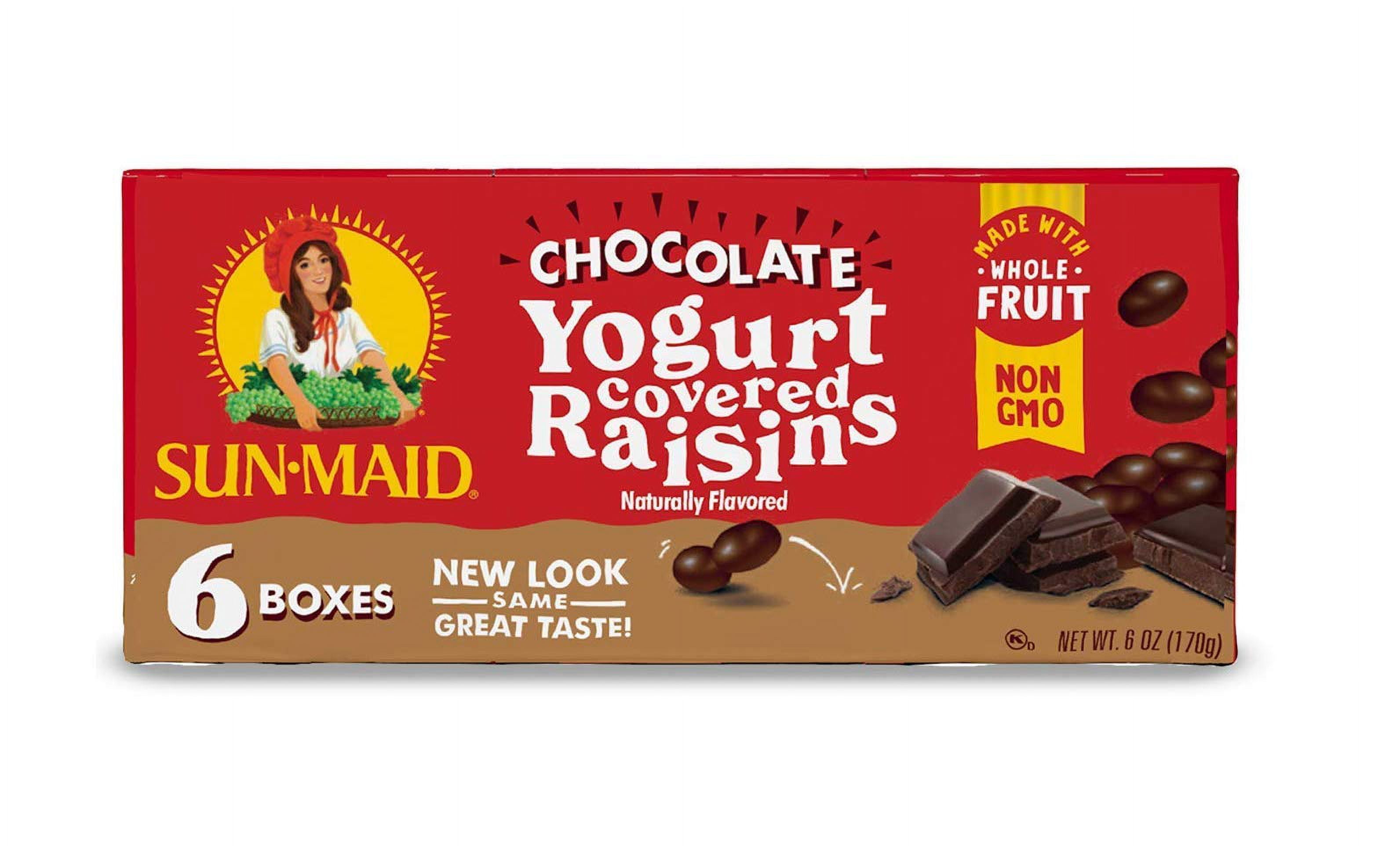 SunMaid Yogurt Covered Raisin Snacks Chocolate 1 Ounce Snack