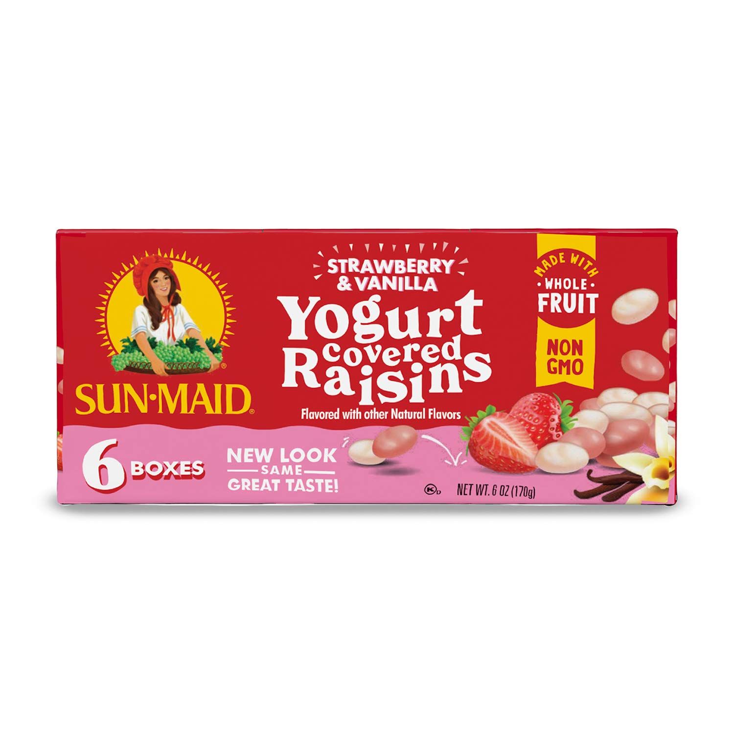 SunMaid Yogurt Covered Raisin Snacks Strawberry & Vanilla 1