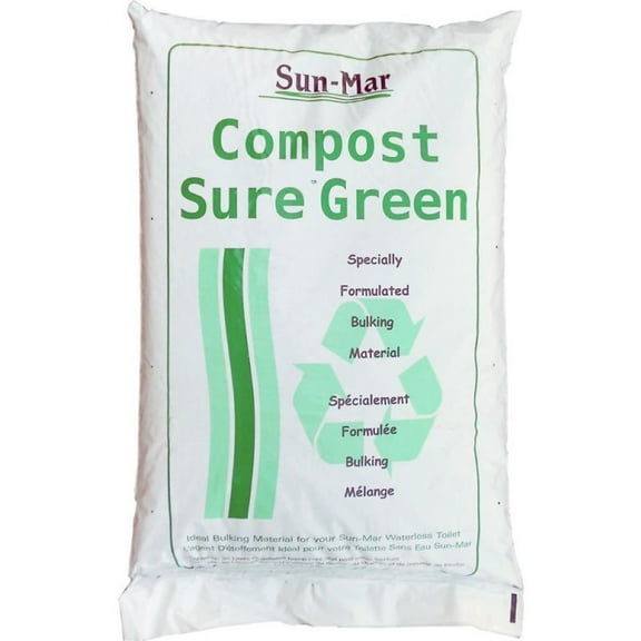 Sun-Mar Compost Sure Peat Moss and Hemp Mix Green Bags, One 8 Pound Bags