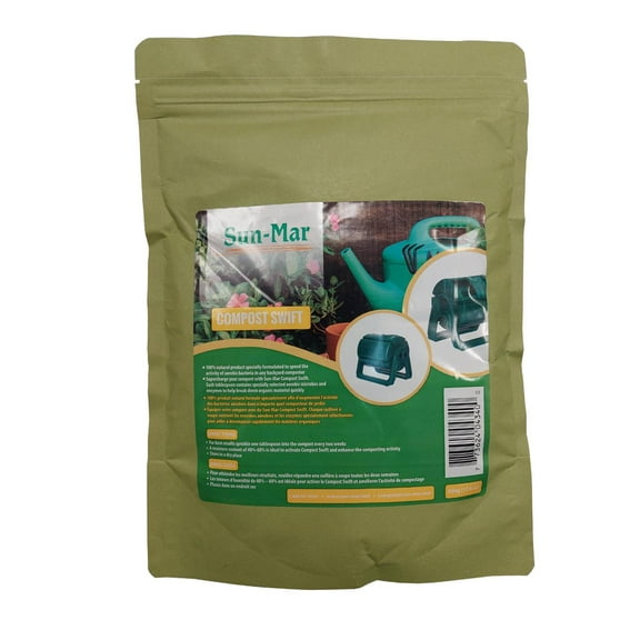 Sun-Mar Compost Swift, Natural Dry Additive for Your Composters, 17.6 ounce Resealable Bag