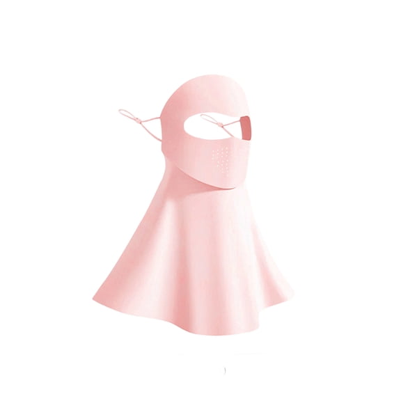 Sun Mask, Face Covering, Mascaras Para Trabajar Bajo El Sol, Sun UV Protection Hood Breathable Full Head Mask Face Cover, for Women Men Cycling Fishing, Pink