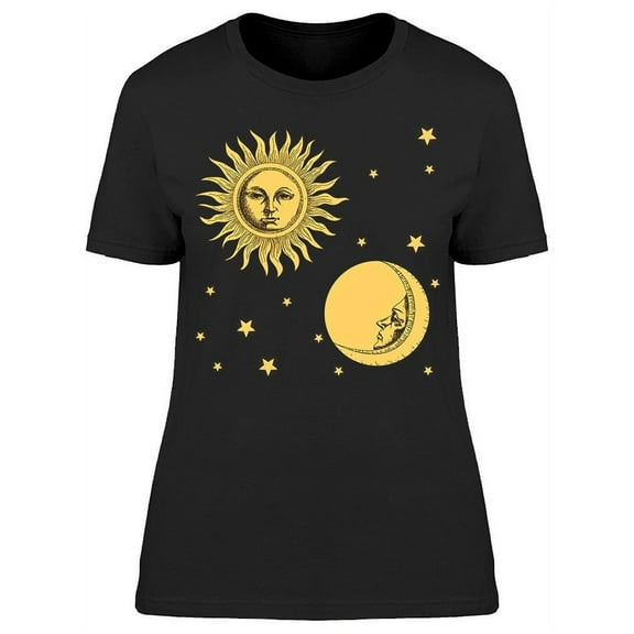Sun Moon And Stars T-Shirt Women -Image by Shutterstock, Female Small
