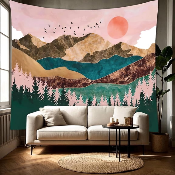 Sun Moon Celestial Tapestry Wall Hanging Bohemian Home Decor for Bedroom Living Room Office Yoga Studio