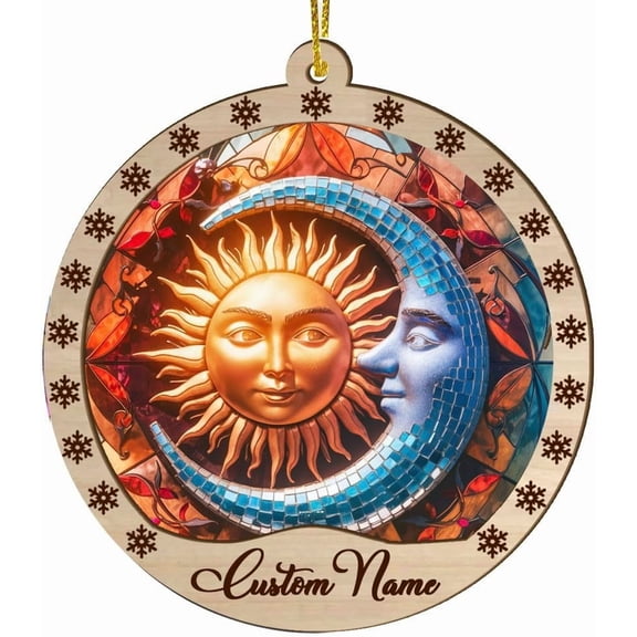Sun and Moon Decor, JocideaS Sun and Moon Christmas Ornaments, Bumblebee Ornaments for Christmas Tree, Sun and Moon Christmas Decor, Sun and Moon Gifts, Holiday Keepsake JFBIwd (Sun and Moon)