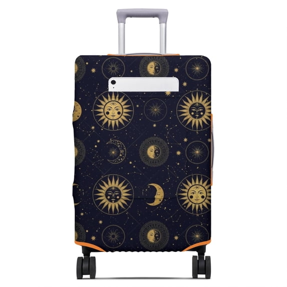 Sun and Moon Gothic Pattern Luggage Cover,Stretch Travel Baggage ...
