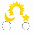 thumbnail image 1 of Sun/Moon/Star Hairbands Photo Booth Props Eye-catching Sun Headbands Party Headpiece Fun Headbands for Music Festivals, 1 of 10