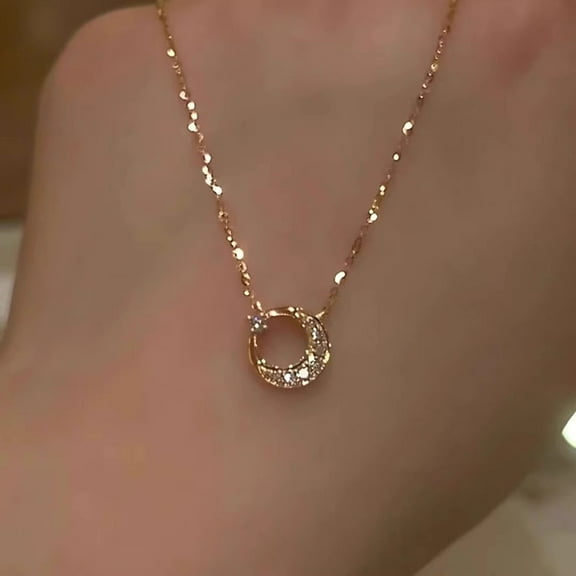 Sun Moon Star Necklace Women's Exquisite Stainless Steel