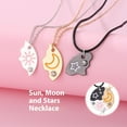 thumbnail image 1 of Sun Moon Star Splicing Necklace Three Person Chain, 1 of 2