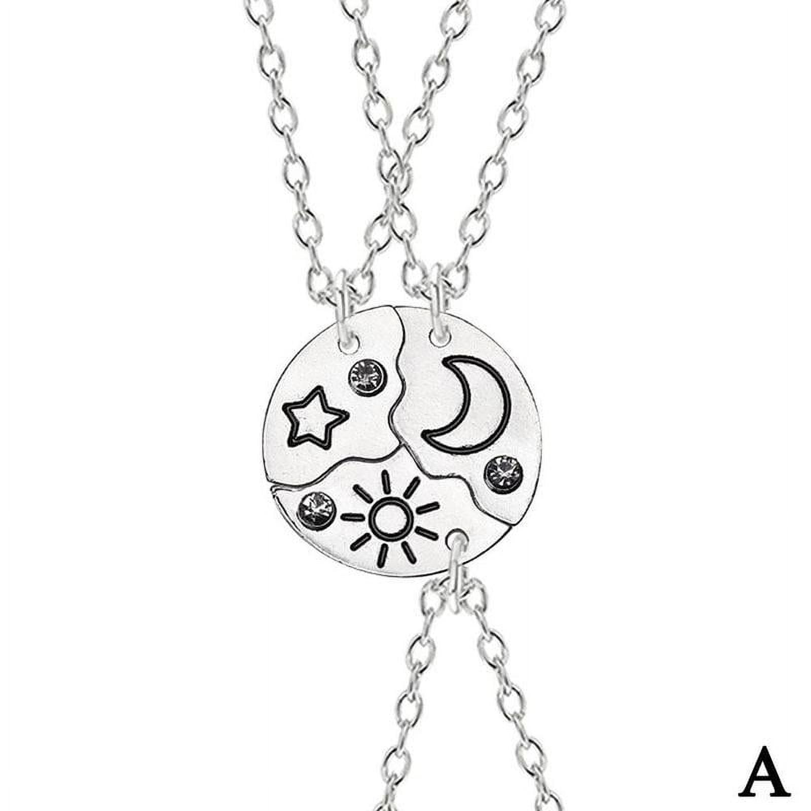 Buy Dainty Silver Sun, Moon or Star Necklace, Minimalist Jewelry,  Friendship, Sisters Necklaces Online in India - Etsy