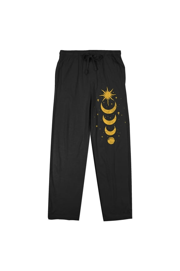 Sun Moon & Stars Women's Black Sleep Pajama Pants-Small