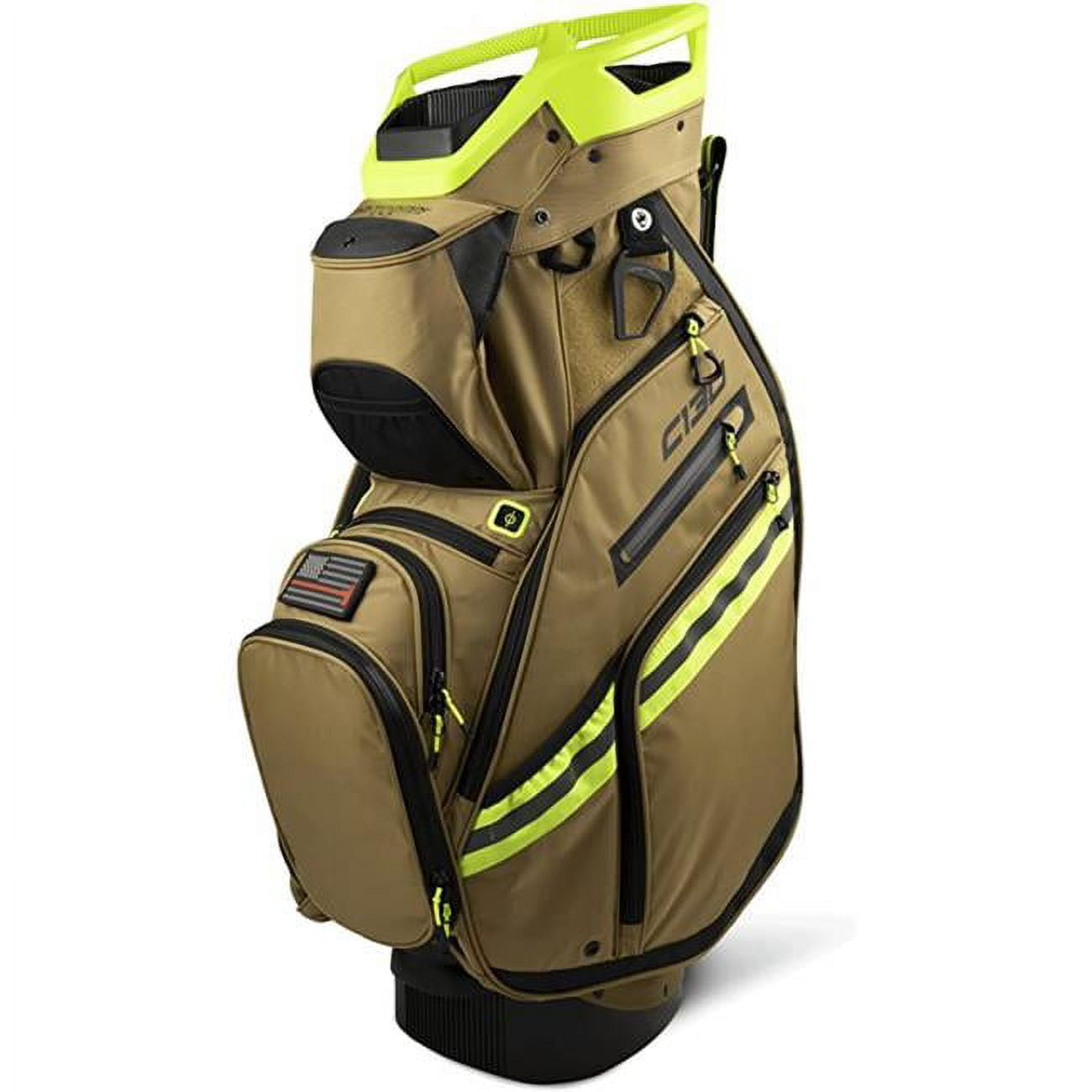 Sun Mountain 1136947 Mens 2022 C130 Golf Cart Bag - First Responder, Brown & Yellow