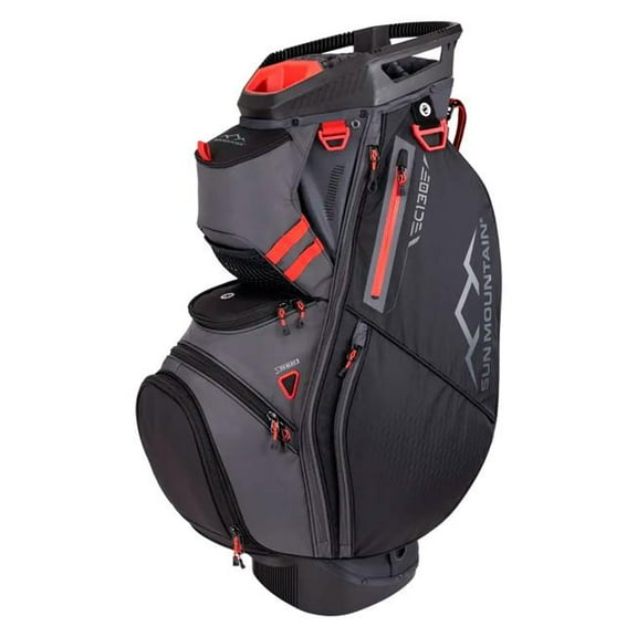 Sun Mountain Golf Prior Generation C-130 Cart Bag Steel/Black/Red