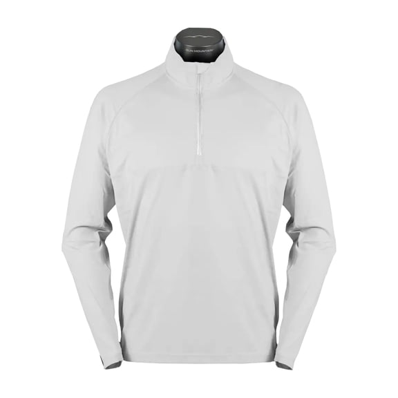 Sun Mountain Golf Men's Second Layer Quarter Zip Pullover, Large White -