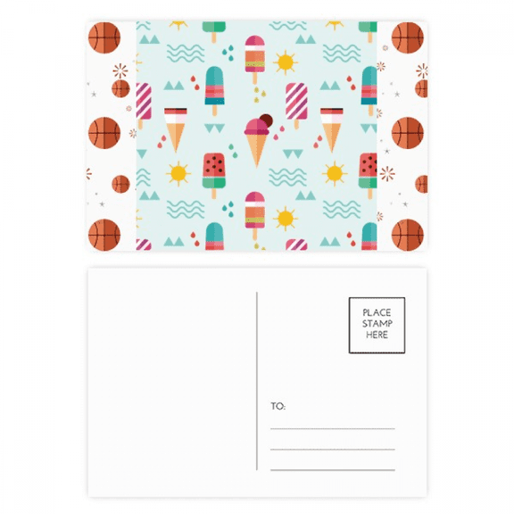 Sun Mountain River Popsicle Sweet Ice  Basketball Postcard Set Thanks Card Mailing Side 20pcs