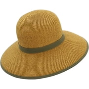 Sun N Sand Womens French Laundry Sun Hat - UPF 50+ Backless, Foldable, and Packable 4 Brim Hat - One Size Olive