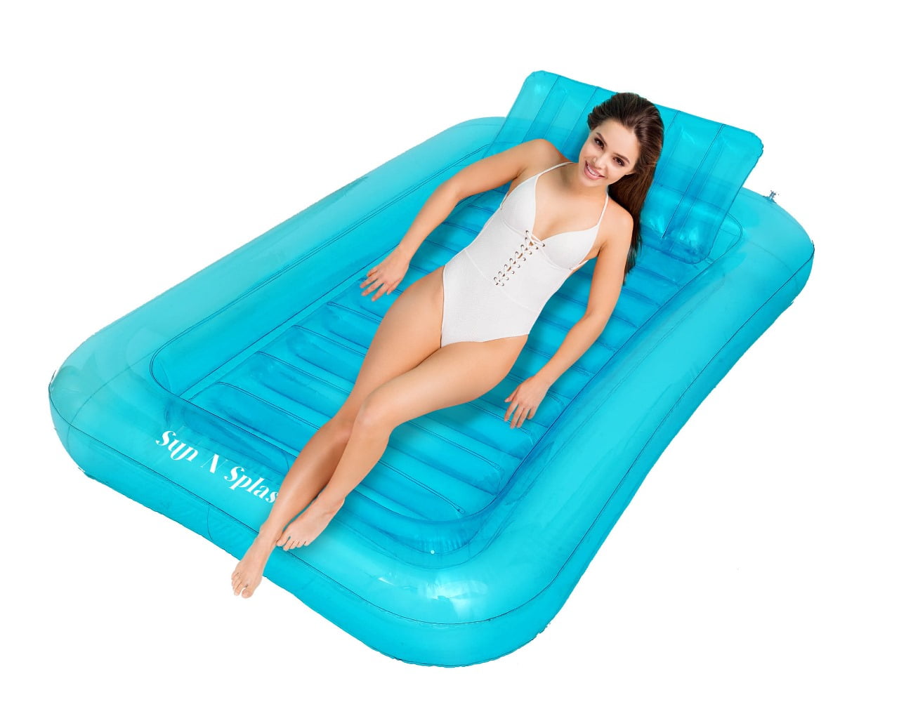 Sun N Splash Blue Oasis Inflatable Tanning Pool for Ages 14+