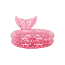Sun N Splash Pink Mermaid Inflatable Kiddie Pool for Kids Ages 3