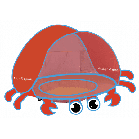 Sun N Splash PVC Crab Baby Pool Tent, Aquatic Themed, Age Group: 3+ Months