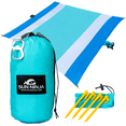 thumbnail image 1 of Sun Ninja Sand Free Beach Blanket - Outdoor Blanket, Beach Mat & Accessories - 10ft X 9ft Lightweight Blanket with Storage, Bottle Opener, Carabiner, Shoulder Strap, Corner Sand Pockets & 4 stakes, 1 of 8