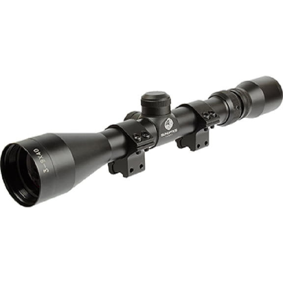 Sun Optics Heavy Duty Rimfire Scope 3-9X40 Duplex 22 Rings