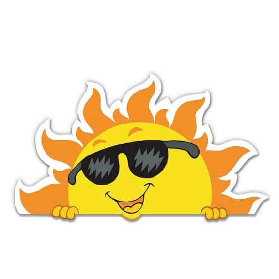 Sun Peeking - 12" Vinyl Sticker Waterproof Decal