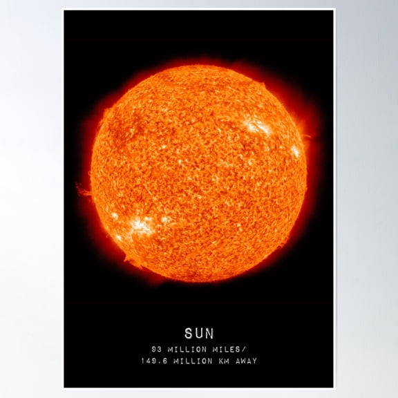 Sun Poster Wall Art, Modern Wall Decor, 24x36 UNFRAMED