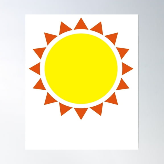 Sun Poster Wall Art, Modern Wall Decor, 24x36 UNFRAMED