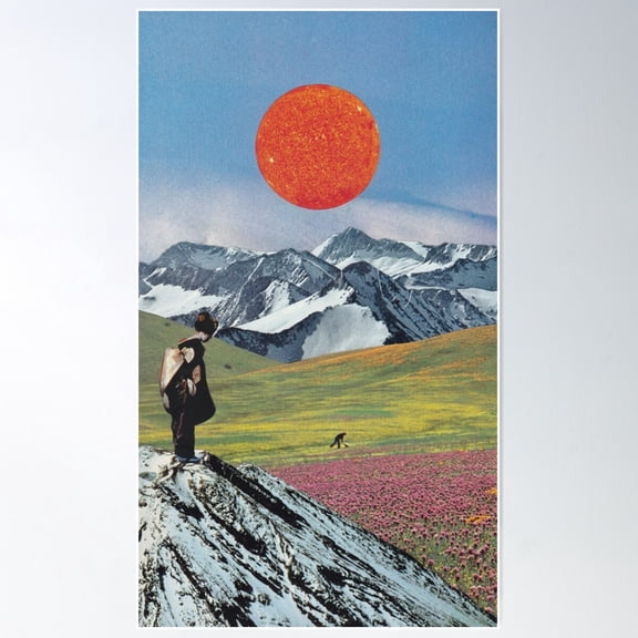 Sun Poster Wall Art, Modern Wall Decor For Living Room Bedroom, 16x24 UNFRAMED