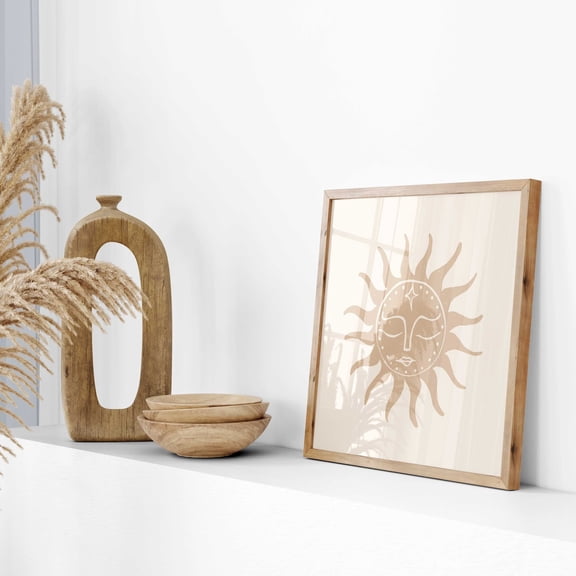 Sun Print Neutral Boho Sun Square Surf House Unframed Paper Poster 8x10in
